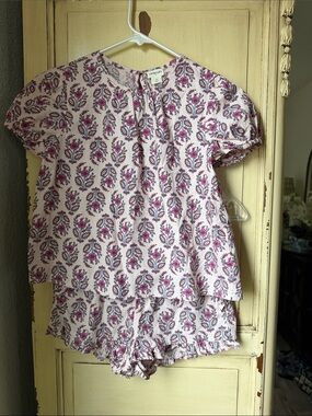 Crewcuts Pink Floral Short-Sleeve Set